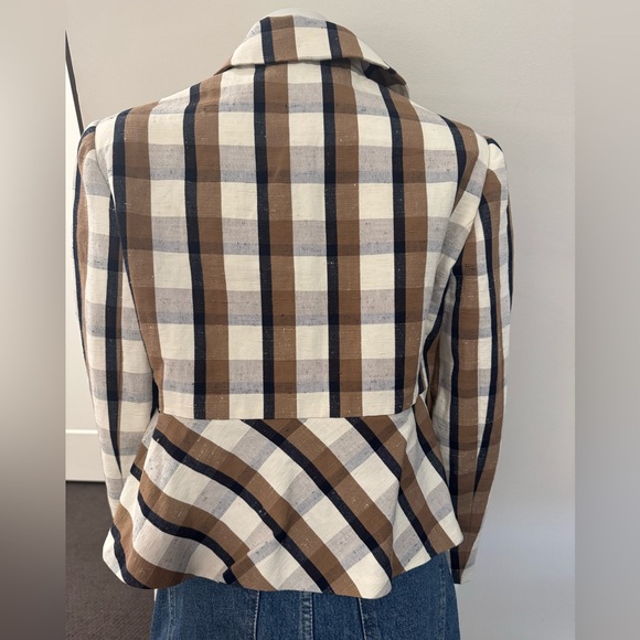 Lela Rose Plaid Peplum Jacket - NEW! - Picture 4 of 5